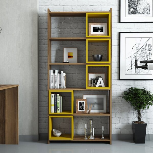 Βιβλιοθήκη Box - Walnut, Κίτρινο