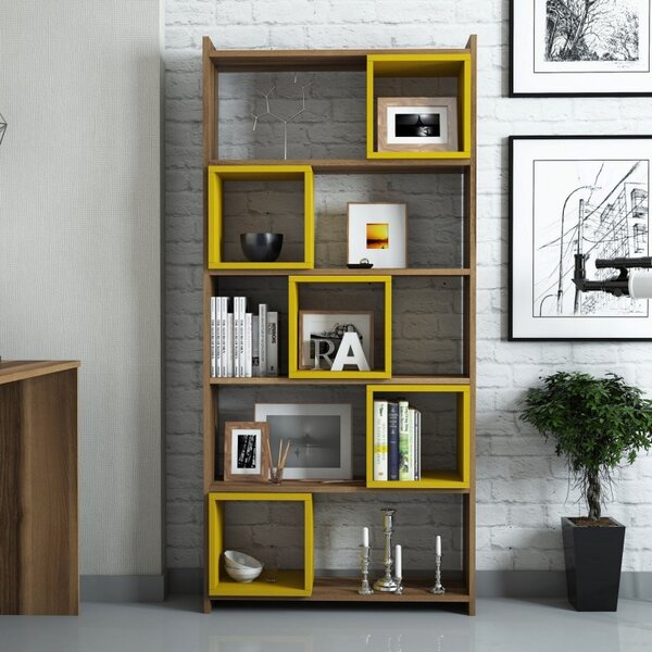 Βιβλιοθήκη Box - Walnut, Κίτρινο
