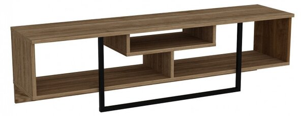 Έπιπλο TV Asal (150) - Walnut, Μαύρο