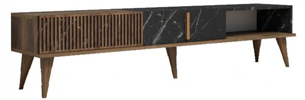 Έπιπλο TV Milan-Walnut, Μαύρο