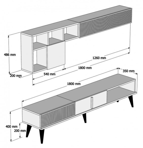 Έπιπλο TV Milan-Walnut
