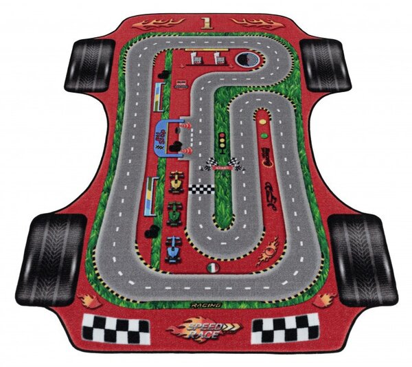 Χαλί Play Κόκκινο V1 80x120 cm