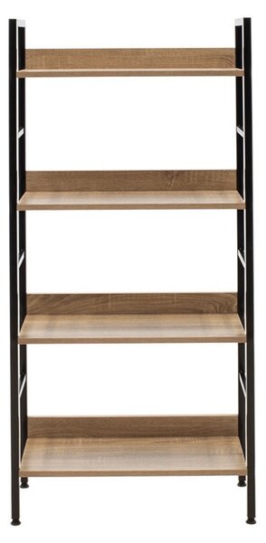 Βιβλιοθήκη Ramon φυσικό μαύρο 60x28x125,5 cm