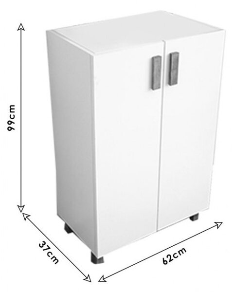 Παπουτσοθήκη Honor 9 Ζευγάρια Λευκό 62x37x99cm