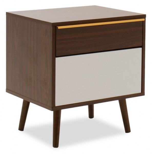 Κομοδίνο Nastia Dark Walnut 48x39x53 cm