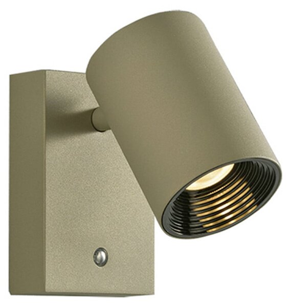 Viokef Φωτιστικό τοίχου LED Melina, λαδί, βάθος 12 cm, μέταλλο, με δυνατότητα ρύθμισης, ρυθμιζόμενος, Πράσινο, Σαλόνι / τραπεζαρία, Αλουμίνιο, σύγχρονο