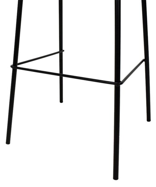Σκαμπό μπαρ Bella Μαύρο-Γκρι, 109 x 41 x 40 cm