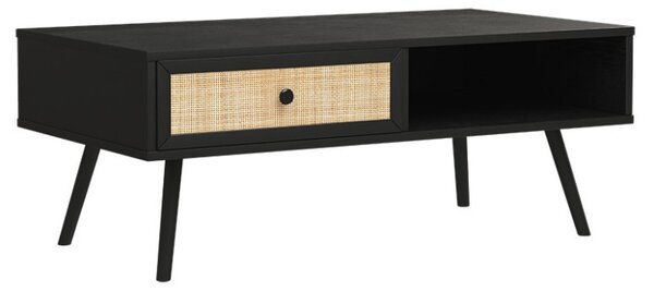 Τραπεζάκι σαλονιού Oslo Μαύρο-Φυσικό 110x59x41, 5cm