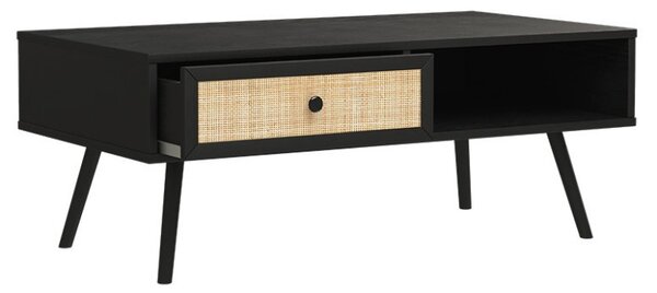 Τραπεζάκι σαλονιού Oslo Μαύρο-Φυσικό 110x59x41, 5cm