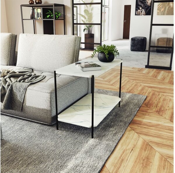 Τραπεζάκι σαλονιού Mara MDF Λευκό 80x40x55cm