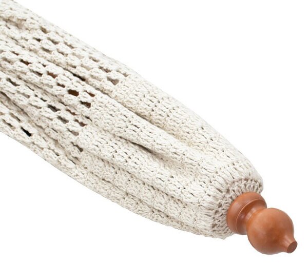 Ομπρέλα με στυλ μακραμέ Brilie ξύλο-macrame D2.70x2.60m εκρού