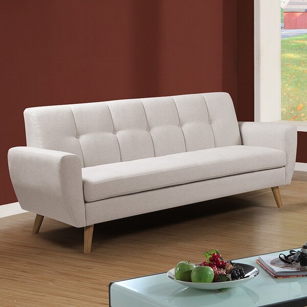 3θέσιος καναπές Decency από μπεζ ύφασμα 203x75x86 cm