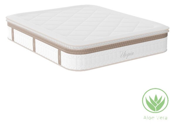 Στρώμα Utopia με ελατήρια pocket και ανώτερη στρώση aloe vera 30 - 32cm 140x200cm