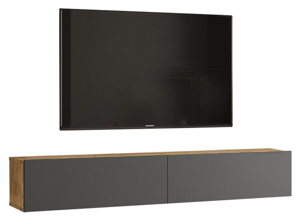Έπιπλο TV de perete Dello χρώμα Ανθρακί - Sonoma 180x31.6x29.6cm