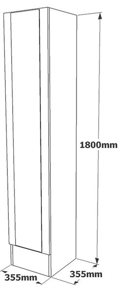 Ντουλάπα Xara sonoma 35.5x35.5x180cm