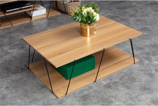 Τραπεζάκι σαλονιού Tars sonoma - Μαύρο 90x60x30.5cm