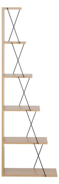 Βιβλιοθήκη mini Tars Sonoma - μαύρο 50x22x150 cm