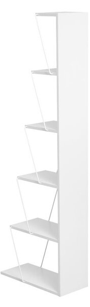Βιβλιοθήκη mini Tars λευκή 50x22x150 cm
