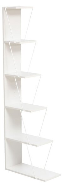 Βιβλιοθήκη mini Tars λευκή 130x22x146 cm