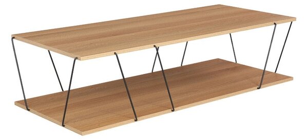 Τραπεζάκι σαλονιού Tars sonoma - Μαύρο 120x50x30cm