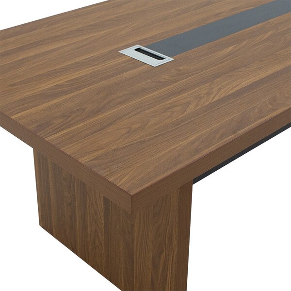 Τραπέζι συνεδριάσεων Oscar 5 cm Καρυδί-Ανθρακί 240x120x76 cm
