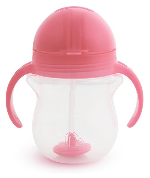 Ποτήρι Εκπαιδευτικό 207ml Με Καλαμάκι Munchkin Tip & Sip Pink