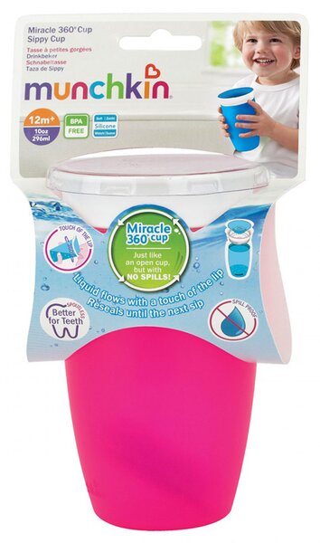 Ποτήρι Εκπαιδευτικό 296ml Munchkin Miracle Sippy Cup Pink