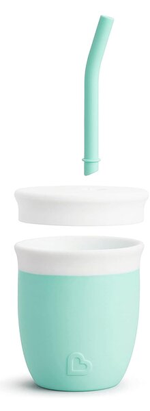 Ποτήρι Εκπαιδευτικό 118ml Με Καλαμάκι Munchkin C'Est Silicone Mint