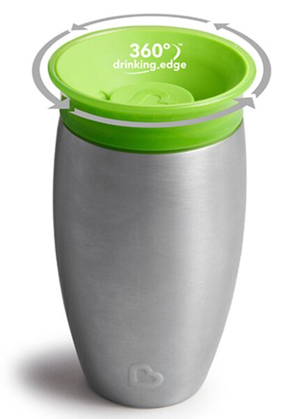 Ποτήρι Εκπαιδευτικό 296ml Munchkin Miracle Stainless Steel Cup Green
