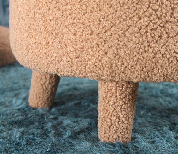 Σκαμπό Reza Camel 45x47 cm