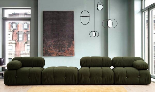 Αρθρωτός καναπές Duha Μαύρο 98x79 cm