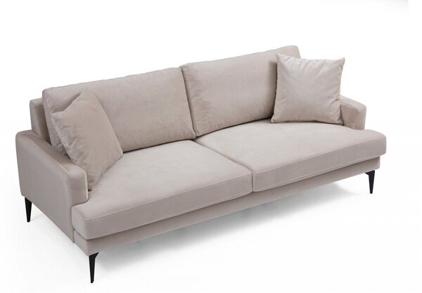 2θέσιος καναπές Leyla Ανοιχτό Γκρι 180x63 cm