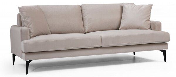 2θέσιος καναπές Leyla Ανοιχτό Γκρι 180x63 cm