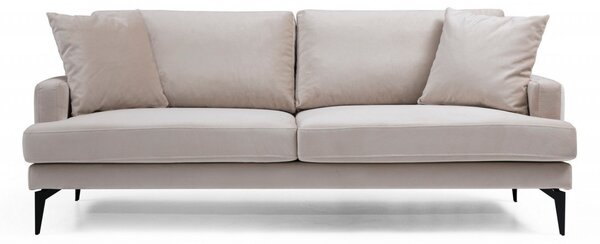 2θέσιος καναπές Leyla Ανοιχτό Γκρι 180x63 cm