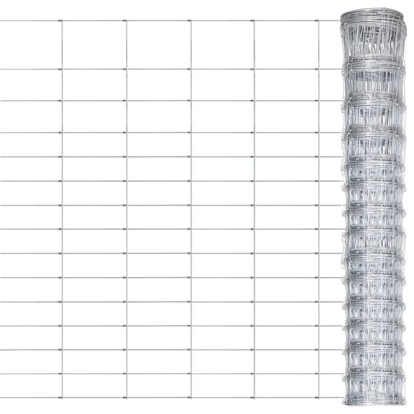 VidaXL Συρματόπλεγμα Περίφραξης Ασημί 50 x 1,6μ. Γαλβανισμένος Χάλυβας