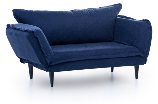 Αναδιπλούμενος καναπές 2 θέσεων Rahim Μπλε 150x80 cm