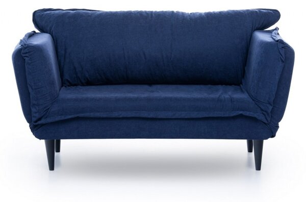 Αναδιπλούμενος καναπές 2 θέσεων Rahim Μπλε 150x80 cm
