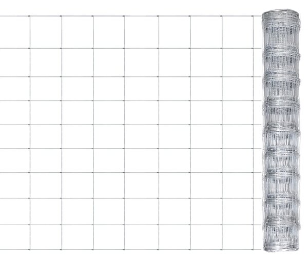 VidaXL Συρματόπλεγμα Περίφραξης Ασημί 50 x 1 μ. από Γαλβαν. Ατσάλι