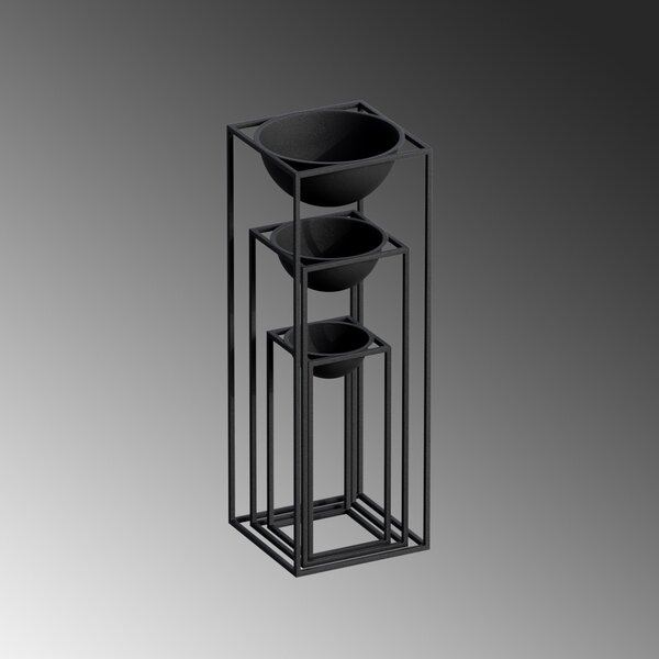 Διακοσμητική Γλάστρα GED019 Μαύρο 28x80x28 cm