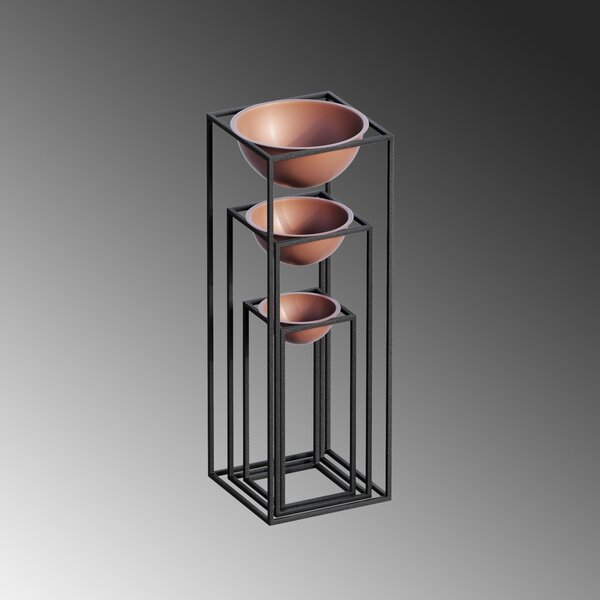 Διακοσμητική Γλάστρα GED019B Χάλκινο 28x80x28 cm