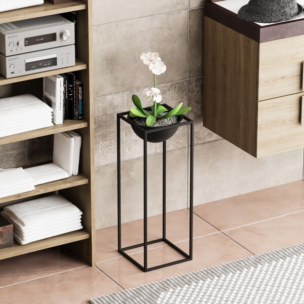Διακοσμητική Γλάστρα GED021 Μαύρο 22x60x22 cm