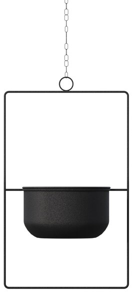 Διακοσμητική Γλάστρα Parapet Μαύρο 25x40x17 cm
