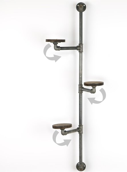 Ζαρντινιέρα BORURAF263 Ασημί 114x31x12 cm