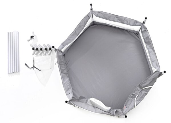 Πτυσσόμενη πισίνα με μπαλάκια Γκρι 120x67x60 cm
