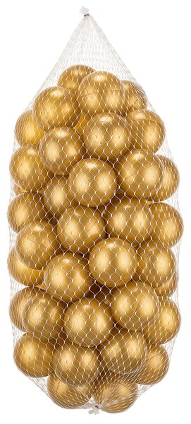 Σετ 50 πλαστικές μπάλες Χρυσό 7x7x7 cm