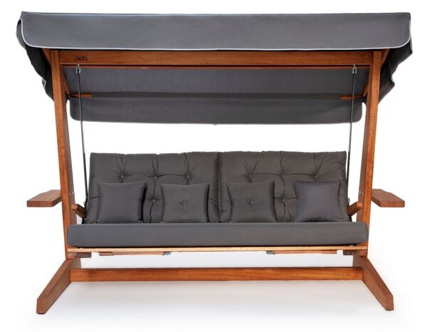 Κούνια Κήπου 3 Θέσεων Luna Deluxe 2600, Ανθρακί, 260x200x195 cm