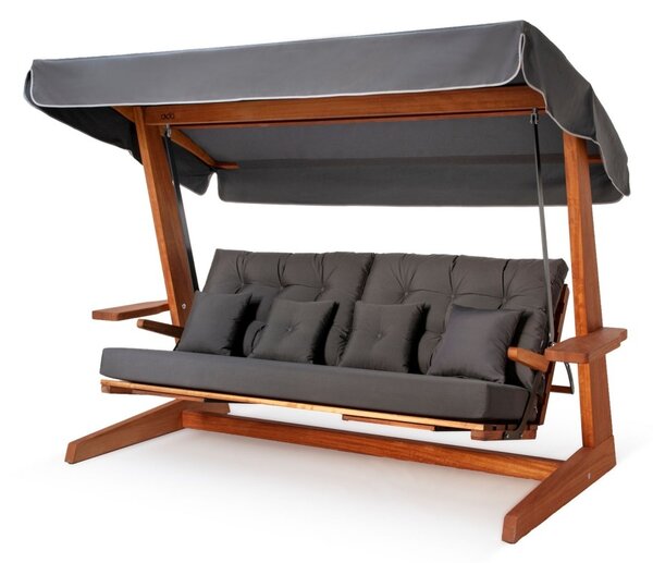 Κούνια Κήπου 3 Θέσεων Luna Deluxe 2600, Ανθρακί, 260x200x195 cm