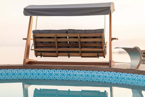 Κούνια Κήπου 3 Θέσεων Luna Deluxe 2600, Ανθρακί, 260x200x195 cm