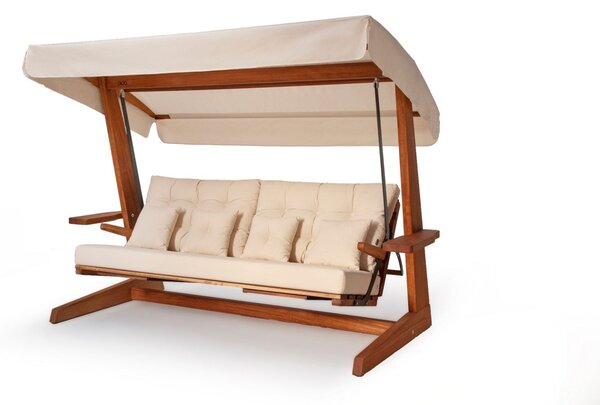 Κούνια Κήπου 3 Θέσεων Luna Deluxe 2600, Μπεζ, 260x200x195 cm