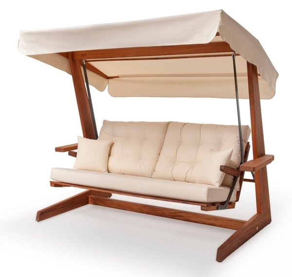 Κούνια Κήπου 3 Θέσεων Sia 2400, Μπεζ, 236x190x175 cm